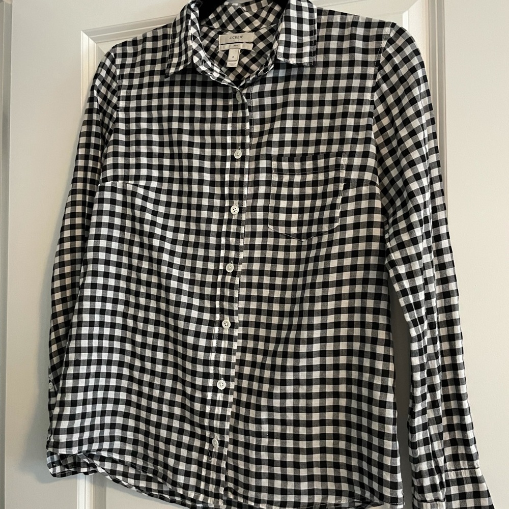 J Crew Checkered Button Up - image 2